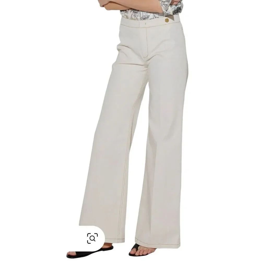 Callas Sydney Trouser in White NWT Size 48/ US 12